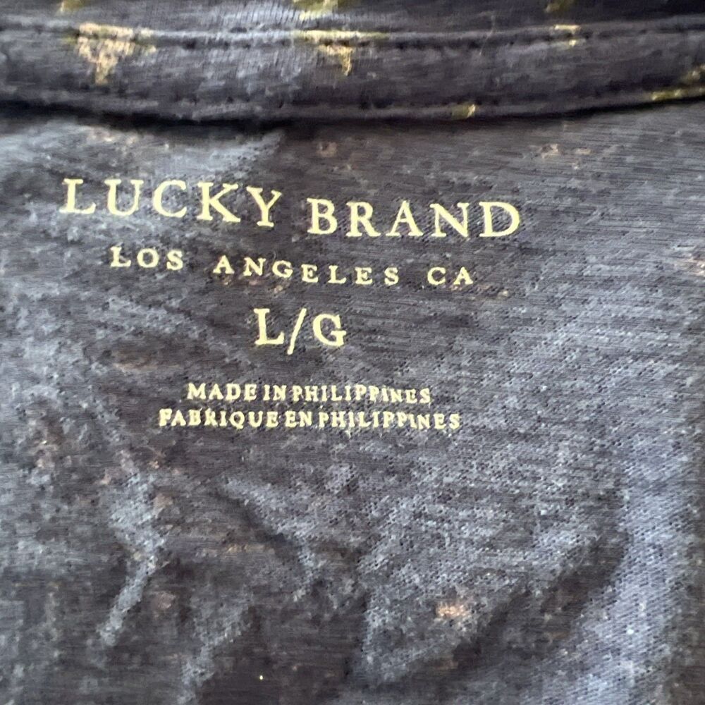Lucky Brand Women’s T Shirt Large Camouflage  Blue Pink - Picture 3 of 5